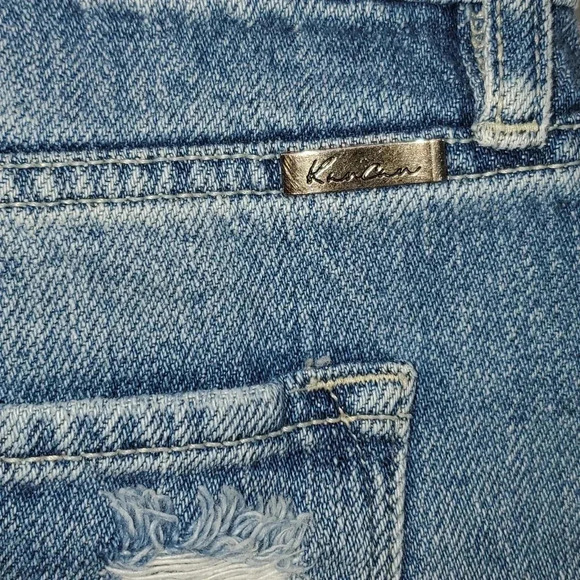 KanCan Medium Stone Wash Denim Shorts Size 7/27 - Picture 8 of 11
